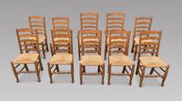 Set of Ten Ladderback Chairs Including Two Carvers (2 of 5) Set of Ten Ladderback Chairs Including Two Carvers (2 of 5)