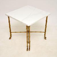 Vintage Brass & White Quartz Side / Coffee Table (3 of 6) Vintage Brass & White Quartz Side / Coffee Table (3 of 6)