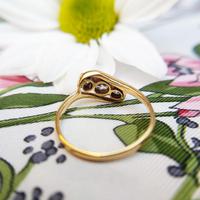 Antique Art Deco 18ct Gold & Diamond Three Stone Bypass Ring (7 of 7) Antique Art Deco 18ct Gold & Diamond Three Stone Bypass Ring (7 of 7)