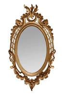 Mid 19thc Carved Oval Mirror (1 of 11)
