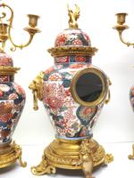 Incredible Imari Candelabra Mantel Clock Set Japanese Porcelain & Ormolu Mantle Clock (9 of 12) Incredible Imari Candelabra Mantel Clock Set Japanese Porcelain & Ormolu Mantle Clock (9 of 12)