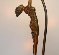An Unusual Stylised Maiden Art Deco Table Lamp & Shade C.1920's (4 of 11) An Unusual Stylised Maiden Art Deco Table Lamp & Shade C.1920's (4 of 11)