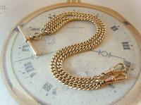 Pocket Watch Chain 1930s 12ct Rose Rolled Gold Double Albert With T Bar (2 of 12) Pocket Watch Chain 1930s 12ct Rose Rolled Gold Double Albert With T Bar (2 of 12)