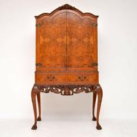 Antique Queen Anne Style Burr Walnut Cocktail Cabinet (2 of 11) Antique Queen Anne Style Burr Walnut Cocktail Cabinet (2 of 11)