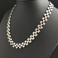 Antique Victorian Silver Collar Necklace, Brick Link (6 of 12) Antique Victorian Silver Collar Necklace, Brick Link (6 of 12)