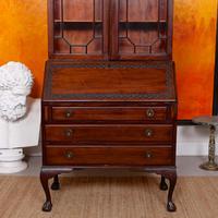Secretaire Bureau Bookcase Astragal Glazed Mahogany Library Cabinet Edwardian (9 of 14) Secretaire Bureau Bookcase Astragal Glazed Mahogany Library Cabinet Edwardian (9 of 14)