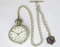 Antique Swiss Silver Pocket Watch & Chain (2 of 7) Antique Swiss Silver Pocket Watch & Chain (2 of 7)