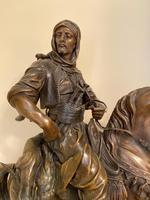 Large 19th Century French Patinated Spelter of 'Cavalier Arabe' (3 of 6) Large 19th Century French Patinated Spelter of 'Cavalier Arabe' (3 of 6)