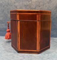 Georgian Hexagonal Mahogany Twin Section Tea Caddy with Inlay (7 of 18) Georgian Hexagonal Mahogany Twin Section Tea Caddy with Inlay (7 of 18)
