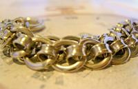 Antique Pocket Watch Chain 1920s Large Chrome Fancy Link Albert with Big Bolt Ring (6 of 12) Antique Pocket Watch Chain 1920s Large Chrome Fancy Link Albert with Big Bolt Ring (6 of 12)