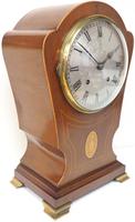 Edwardian Tulip shaped 8-Day Mantel Clock English Mahogany Inlaid Striking Mantle Clock Magnificent Size (7 of 11) Edwardian Tulip shaped 8-Day Mantel Clock English Mahogany Inlaid Striking Mantle Clock Magnificent Size (7 of 11)