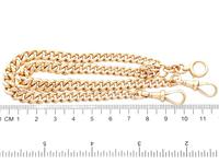 9ct Yellow Gold Double Albert Watch Chain - Antique c.1910 (9 of 12) 9ct Yellow Gold Double Albert Watch Chain - Antique c.1910 (9 of 12)