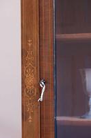 Victorian inlaid walnut pier cabinet on turned supports and original glass framed door (3 of 13) Victorian inlaid walnut pier cabinet on turned supports and original glass framed door (3 of 13)