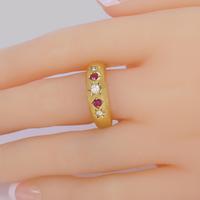 Victorian Diamond & Ruby Gypsy Ring Antique 18ct Gold Hallmarked London 1888 (9 of 10) Victorian Diamond & Ruby Gypsy Ring Antique 18ct Gold Hallmarked London 1888 (9 of 10)