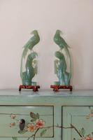 Pair of Chinese Carved Jade Birds of Paradise on Stands (5 of 15) Pair of Chinese Carved Jade Birds of Paradise on Stands (5 of 15)