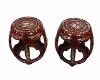 Pair Chinese Barrel Seats Pedestal Stand Tables (2 of 11) Pair Chinese Barrel Seats Pedestal Stand Tables (2 of 11)