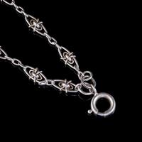 Antique Victorian French Guard Chain Necklace Silver Circa 1900 (5 of 7) Antique Victorian French Guard Chain Necklace Silver Circa 1900 (5 of 7)