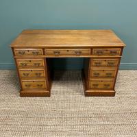 Victorian Walnut Antique Pedestal Desk (6 of 8) Victorian Walnut Antique Pedestal Desk (6 of 8)