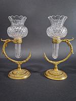 Pair of Gilt Brass Posy Vases (2 of 5) Pair of Gilt Brass Posy Vases (2 of 5)