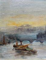 Superb Original 1921 View of Westminster, London Seascape Oil Painting (5 of 12) Superb Original 1921 View of Westminster, London Seascape Oil Painting (5 of 12)