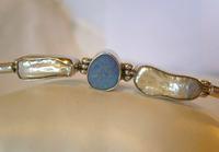 Vintage Silver Opal & Blister Pearl Bracelet 1970s 7 3/4" Length 15.6 Grams (3 of 12) Vintage Silver Opal & Blister Pearl Bracelet 1970s 7 3/4" Length 15.6 Grams (3 of 12)