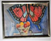 Michael Rothenstein R.A, Watercolour, Butterfly Kite & Fruit Bowl, 1988, Framed (2 of 5) Michael Rothenstein R.A, Watercolour, Butterfly Kite & Fruit Bowl, 1988, Framed (2 of 5)