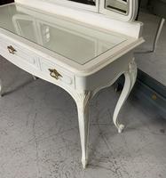 Painted French Dressing Table With Glass Top (2 of 6) Painted French Dressing Table With Glass Top (2 of 6)