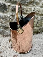 Victorian Copper Coal Scuttle