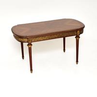 French Inlaid Walnut Ormolu Mounted Coffee Table (1 of 8)