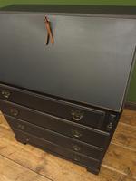 Antique Painted Black Writing Bureau Desk with fall front, lockable, Gothic (7 of 10) Antique Painted Black Writing Bureau Desk with fall front, lockable, Gothic (7 of 10)