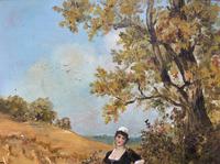 'R.M Stewart' Original 19thc Harvesting Maid Oil Portrait Painting - Dated 1886 (6 of 12) 'R.M Stewart' Original 19thc Harvesting Maid Oil Portrait Painting - Dated 1886 (6 of 12)