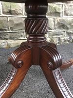 Mahogany Leather Top Drum Table (2 of 9) Mahogany Leather Top Drum Table (2 of 9)