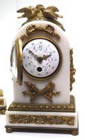 Incredible French White Marble Mantel Clock French 8-day Timepiece Garniture Clock Set (9 of 13) Incredible French White Marble Mantel Clock French 8-day Timepiece Garniture Clock Set (9 of 13)