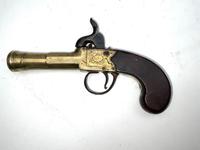 Percussion Blunderbuss Brass Barrelled Overcoat Pistol