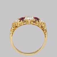 Victorian Diamond & Ruby Ring 18ct Gold Five Stone Antique Ring Hallmarked 1897 (11 of 11) Victorian Diamond & Ruby Ring 18ct Gold Five Stone Antique Ring Hallmarked 1897 (11 of 11)