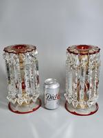 Magnificent Pair of Mid 19th Century Candle Lustres 'Possibly Baccarat' Gilded & Ruby Decoration (2 of 18) Magnificent Pair of Mid 19th Century Candle Lustres 'Possibly Baccarat' Gilded & Ruby Decoration (2 of 18)
