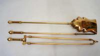 Three piece Victorian 27" Brass Fire Irons or Companion se plus Andirons (6 of 15) Three piece Victorian 27" Brass Fire Irons or Companion se plus Andirons (6 of 15)