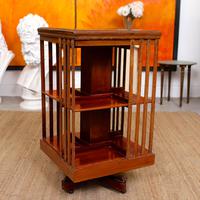 Edwardian Revolving Bookcase Inlaid Mahogany (3 of 6) Edwardian Revolving Bookcase Inlaid Mahogany (3 of 6)