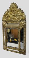 Small 19th Century French Repoussé Brass Cushion Mirror (4 of 7) Small 19th Century French Repoussé Brass Cushion Mirror (4 of 7)