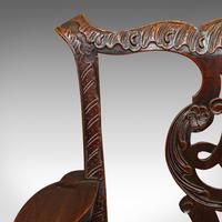 Antique Carver Chair, English, Mahogany, Needlepoint, Elbow, Chippendale Style (5 of 12) Antique Carver Chair, English, Mahogany, Needlepoint, Elbow, Chippendale Style (5 of 12)