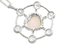 2.47ct Opal & 5.34ct Diamond, Platinum Pendant c.1940 (6 of 12) 2.47ct Opal & 5.34ct Diamond, Platinum Pendant c.1940 (6 of 12)