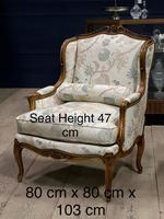 Superb Pair of French Upholstered Bergere Chairs (21 of 28) Superb Pair of French Upholstered Bergere Chairs (21 of 28)