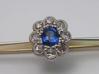 Art Deco, 15ct Gold Diamond & Sapphire Brooch (2 of 7) Art Deco, 15ct Gold Diamond & Sapphire Brooch (2 of 7)