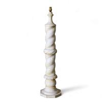 Antique French Marble with carved Barley-Twist Column & Octagonal Base Floor Lamp c. 1920 (1 of 13)