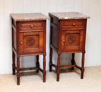 Pair of French Oak Marble Top Bedside Cabinets (9 of 9) Pair of French Oak Marble Top Bedside Cabinets (9 of 9)