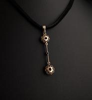 Art Nouveau Ruby & Zircon Drop Pendant, Floral (6 of 10) Art Nouveau Ruby & Zircon Drop Pendant, Floral (6 of 10)