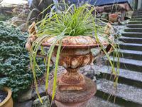 Fine Pair of French Cast-iron Painted Urns (3 of 7) Fine Pair of French Cast-iron Painted Urns (3 of 7)
