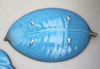 A Retro Set 4X Novelty Studio Pottery Leaf Plates Surrey Ceramics 1960's (11 of 11) A Retro Set 4X Novelty Studio Pottery Leaf Plates Surrey Ceramics 1960's (11 of 11)