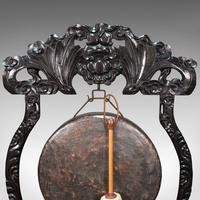 Antique Dinner Gong, Oriental, Ebonised Teak Stand, Chinoiserie, Victorian, 1880 (7 of 12) Antique Dinner Gong, Oriental, Ebonised Teak Stand, Chinoiserie, Victorian, 1880 (7 of 12)