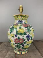 English Floral Vase Table Lamp, Rewired & Pat Tested c.1900 (8 of 9) English Floral Vase Table Lamp, Rewired & Pat Tested c.1900 (8 of 9)